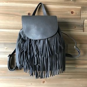 Tassel leather backpack. Perfect condition!